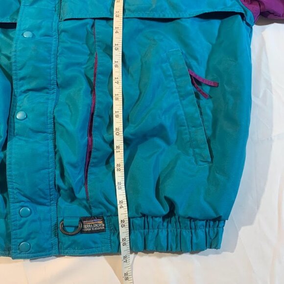 Vintage Sierra Sport Teal and Purple Shaw Cable Ski Jacket - Picture 10 of 14